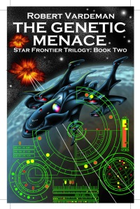 Genetic Menace by Robert E Vardeman, Zumaya Publications Otherworlds,  artist: Brad Foster
